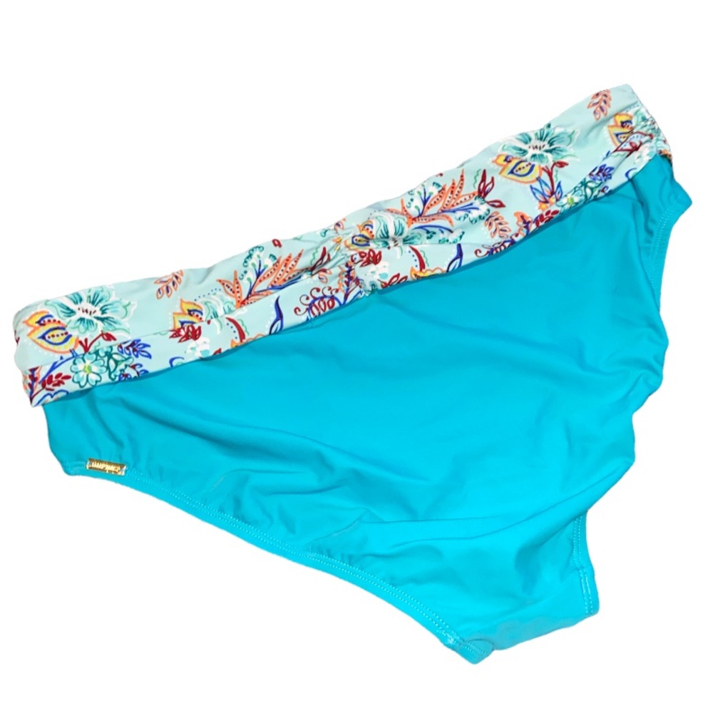 New Ellen Tracy Paisley Floral Bikini Bottom